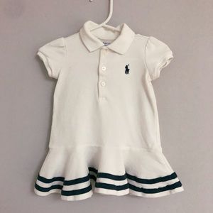 Ralph Lauren White polo dress, 6 months